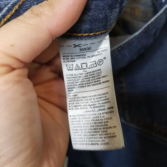 Old Navy| Straight Built in Flex Blue Jeans - Picture 4 of 5